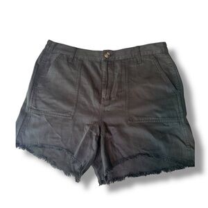 Aerie Charcoal Shorts with Elastic band and frayed hem